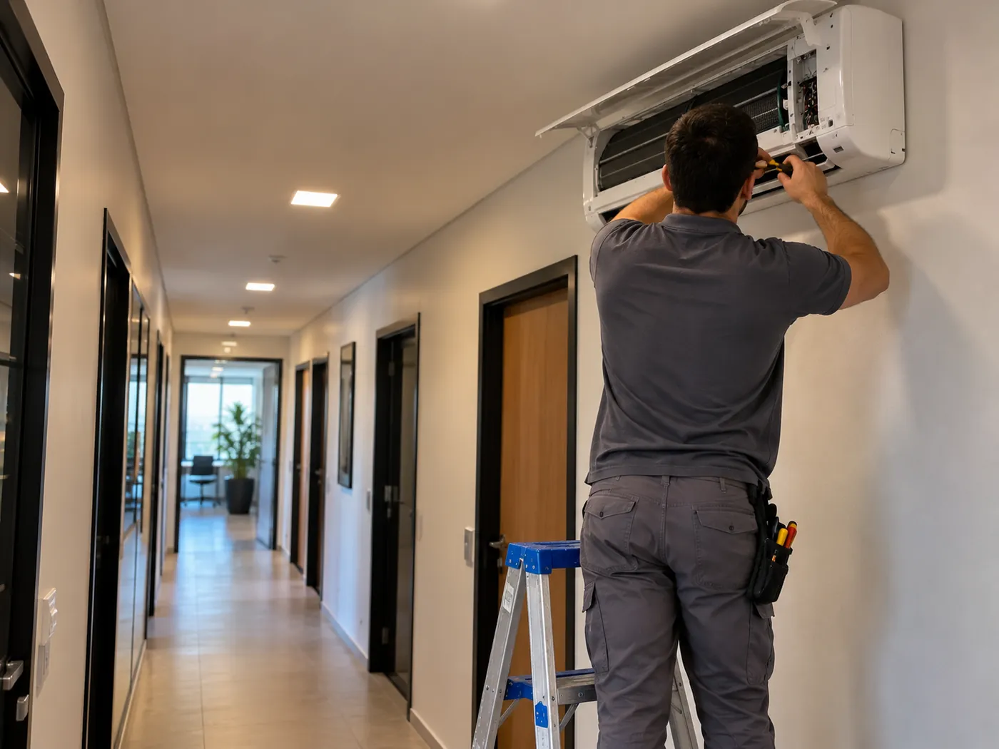 Serviço de manutenção de ar-condicionado